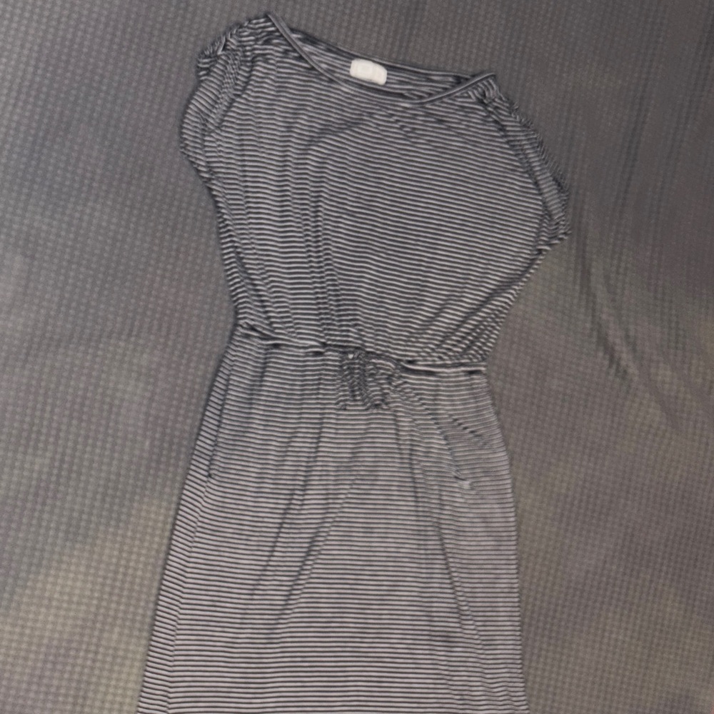 Maurices Black and White Striped Midi Dress
